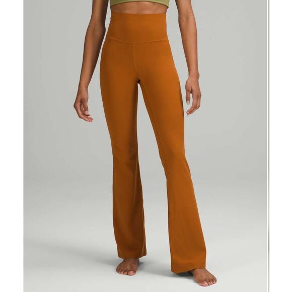 Lululemon Women's Groove Super-High-Rise Flared Pant Nulu Butternut Brown Size 0 - Picture 1 of 12